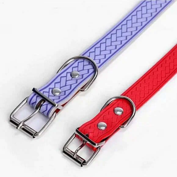 Kasen Herringbone Dark Teal Green Dog Collar Large Gift Packaged - Picture 4 of 10